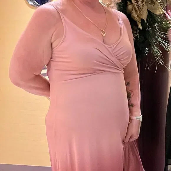 PinkโFormalโFullโLengthย ShinyโDressโ2XL - Picture 3 of 13